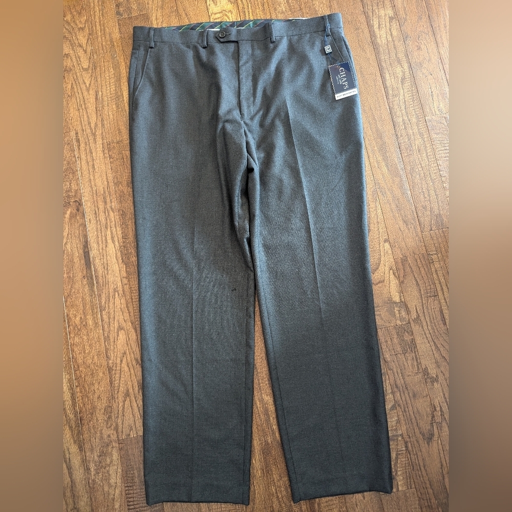 Chaps Suit Separates, Flat Front Charcoal Mens Dress Pants Sz 40/32 New! - Picture 7 of 10
